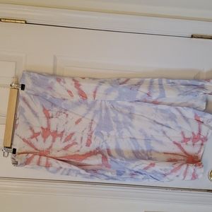 Pink & blue tye dye skirt